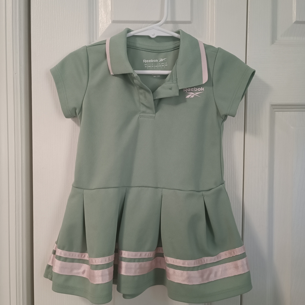 Reebok Kids Mint and Light Pink Polo Dress